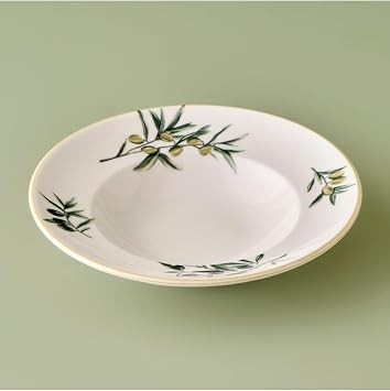 Olive Porselen Makarna Taba  Ye il 27 cm