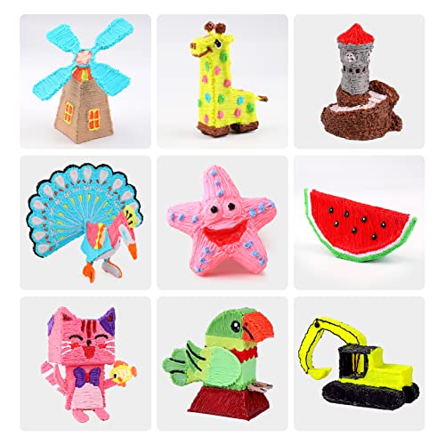 Image of 3D Printing Pen Refills PLA Filament 1.75mm 24 Vibrant Colors 240 Feet, Each Color 3 Meters (10 Feet) - 250 Stencils eBooks - Fit for SCRIB3D P1 and MYNT3D Pens