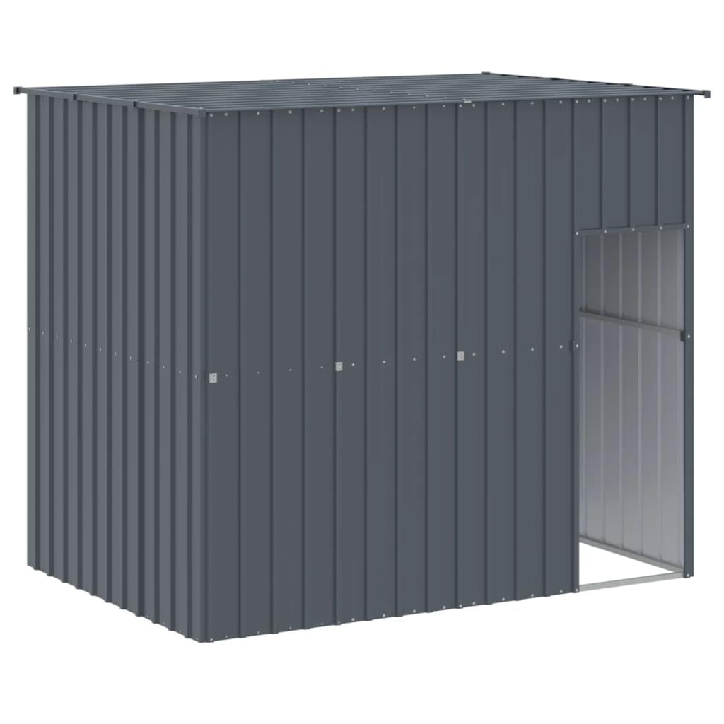 vidaXL Niche pour Chien avec Cour Anthracite 214x253x181 cm, Cage pour Chien, abri pour Chien, Maison pour Animaux, Cages pour Chien, Cour pour Chien