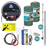 VOSS.farming Teich-Set Teichschutz Reiherzaun Reiherabwehr Fischotter Elektrozaun Koi Karpfen Hundezaun Katzenzaun