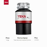 Teka 115890013 TR 550 młynek do odpadów do zlewozmywaka, czarny