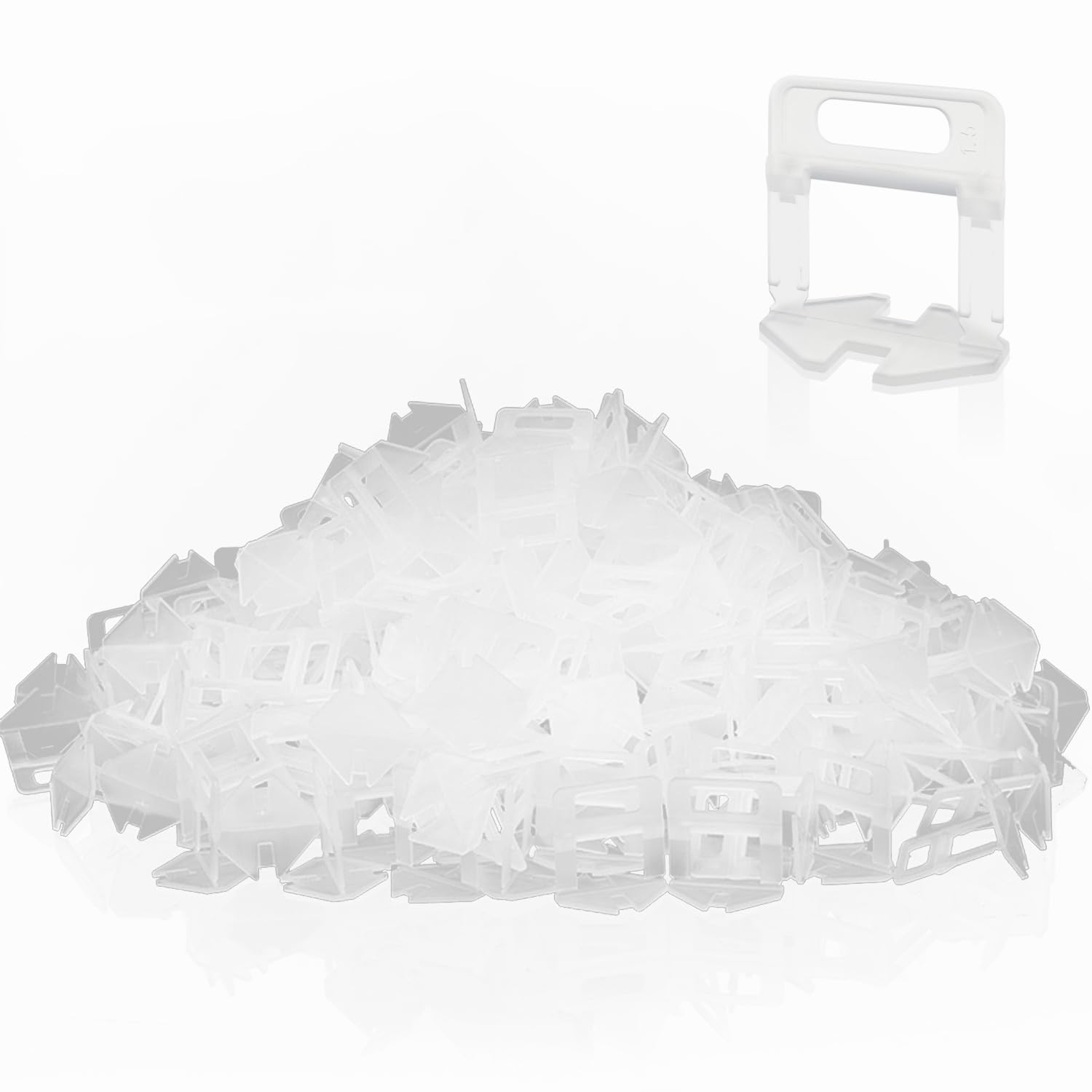 ZOLGINAH Distanziatori per Piastrelle, Spessori in Plastica Livellatori per Piastrelle Fughe Piastrelle (1.5mm 1000 Pezzi)