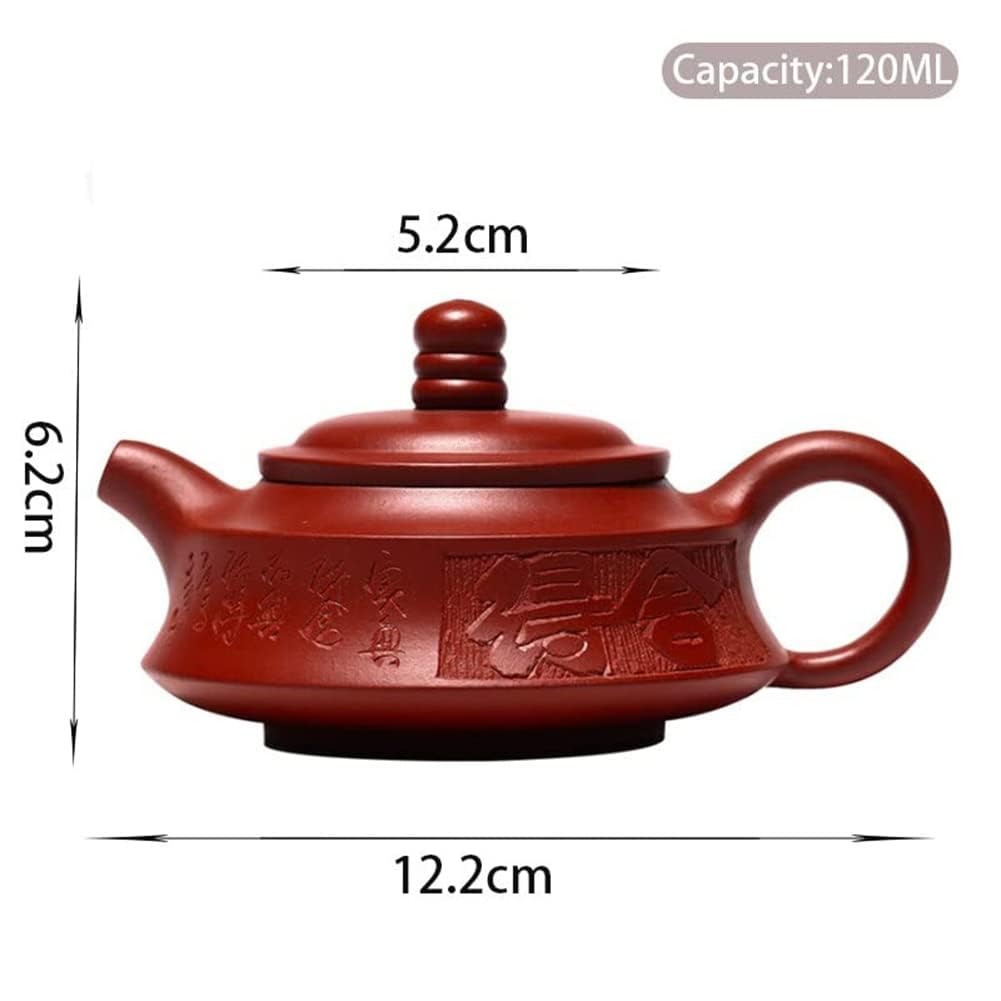 Chiński zestaw do herbaty Gongfu, 120 ml fioletowy czajnik w kształcie kuli, zaparzacz do herbaty, zestaw do herbaty Zisha do podróży, domu, na zewnątrz i do biura