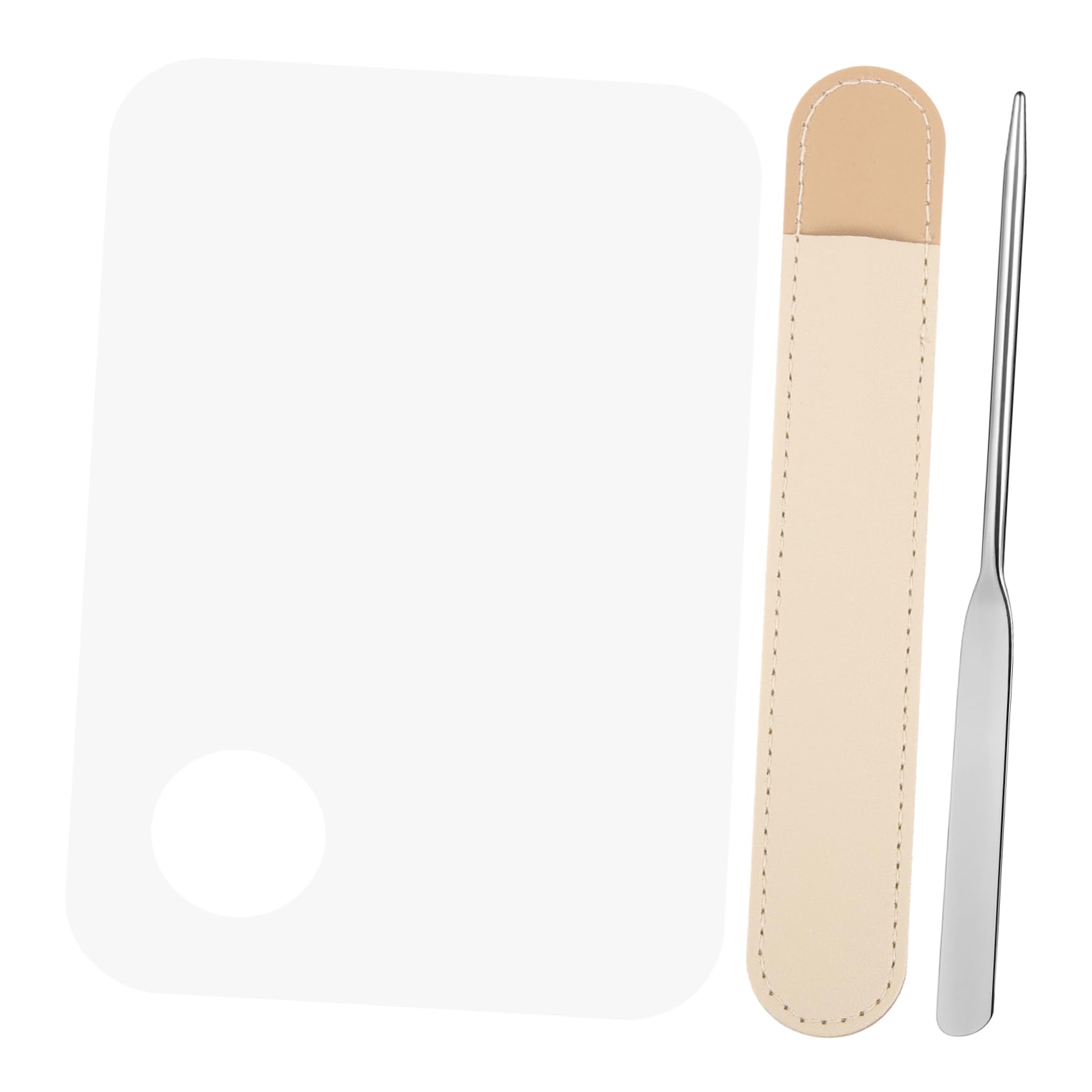 BIUDECO 2 Sets Stainless Steel Makeup Mixing Rod Korean Makeup Spatula Set Foundation Pigment Applicator