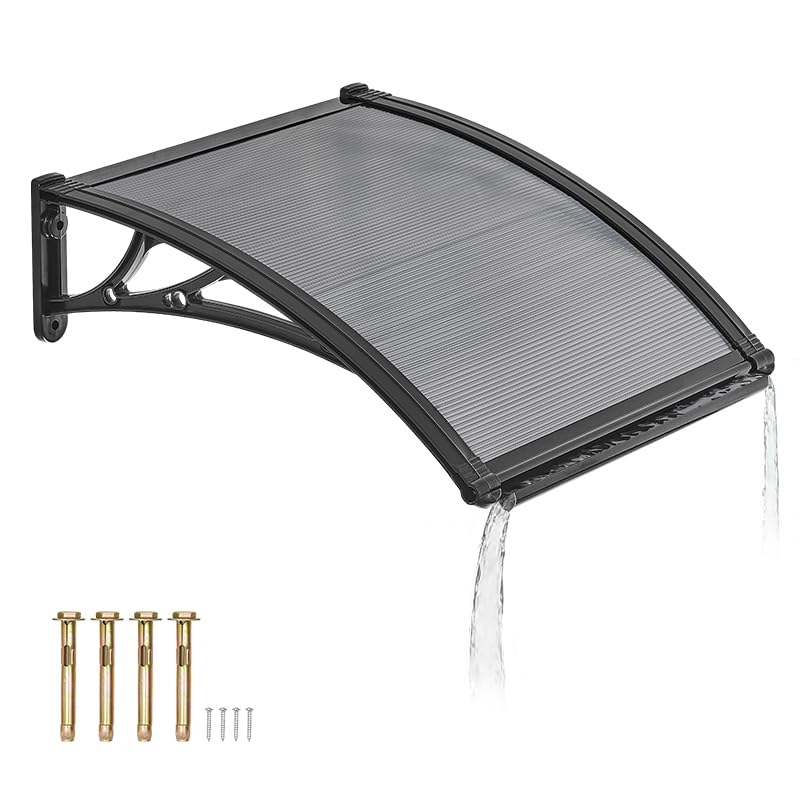 VEVOR Awnings for Door Entrance, 24 x 24 in, Exterior Front Door Window Awnings with Drainage & ABS...