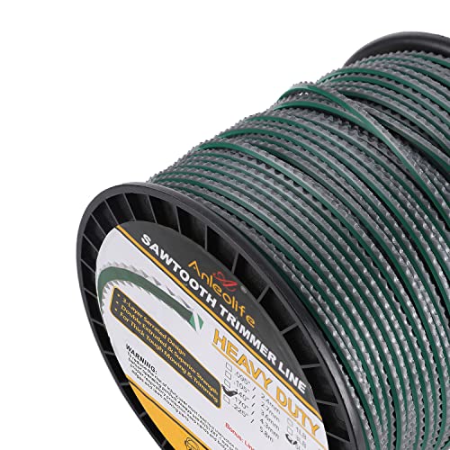A Anleolife 5-Pound Heavy Duty Sawtooth .170-Inch-By-440-Ft Dual Core String Serrated Trimmer Line Spool,With Bonus Line Cutter #TOP1