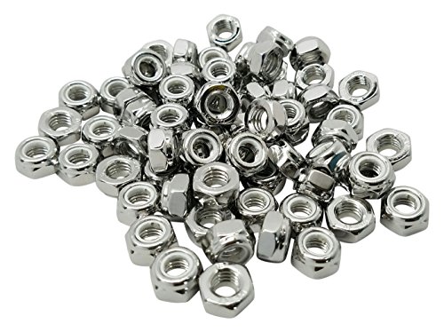 FOREVERBOLT FB3LN1024P50 Nylon Lock HEX NUT, 10-24, 316 Stainless Steel, Finish NL-19, PK 50