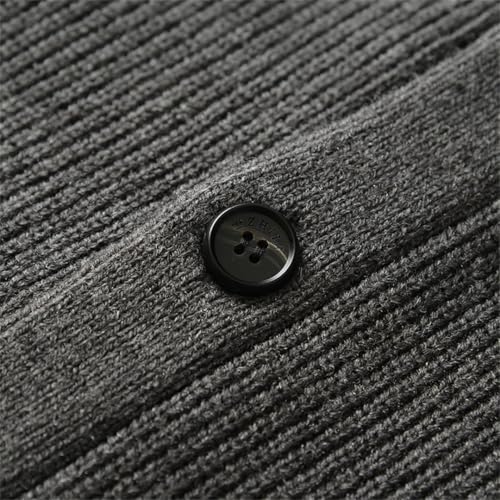 Men Shawl Collar Cardigan Sweater Slim Fit Cable Knit Button Up Wool Sweater4