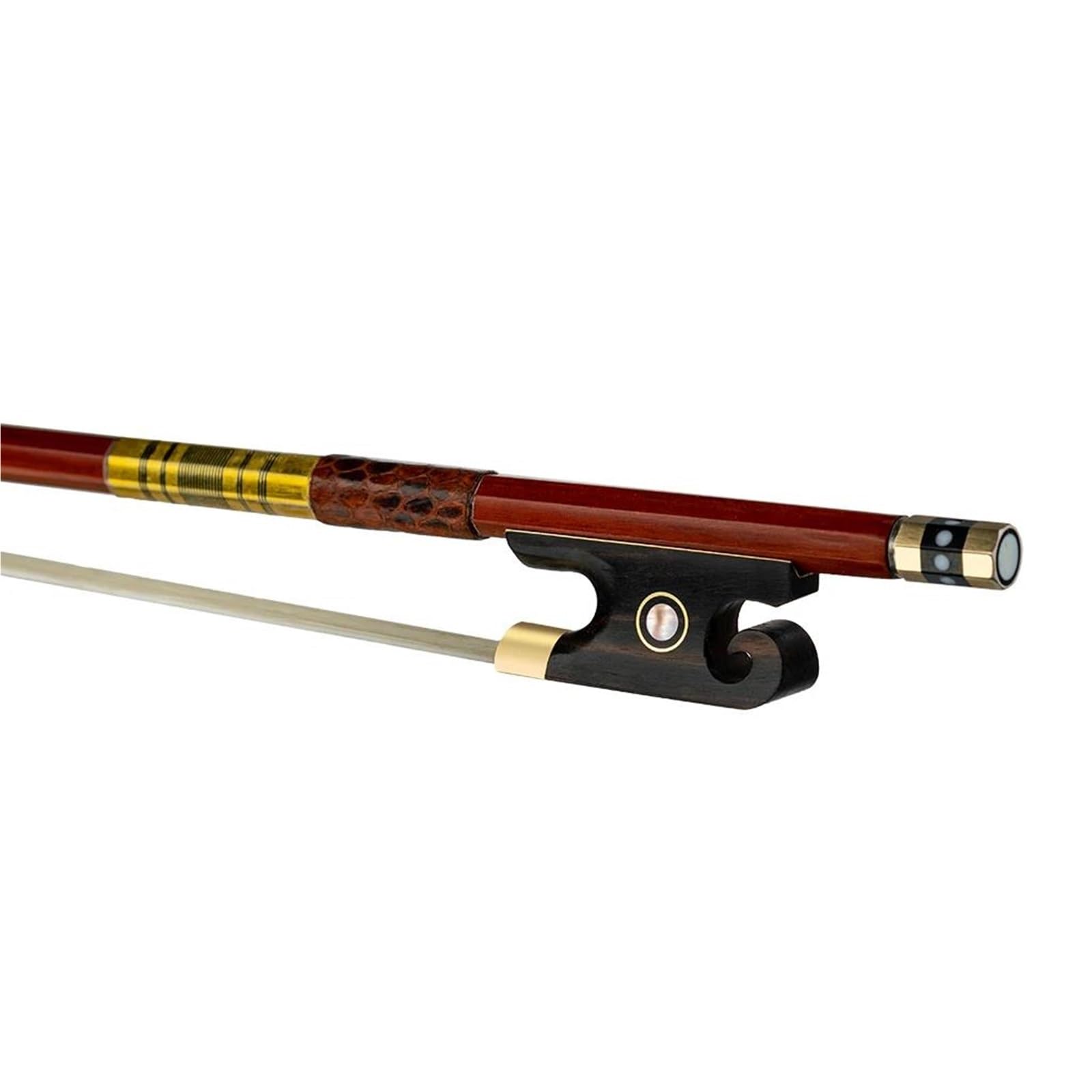 Musikliebhaber Geigenbogen 4/4 3/4 1/2 Violinbogen Aus Brasilianischem Holz Natürliches Pferdehaar Musikinstrumente Zubehör(1/2)
