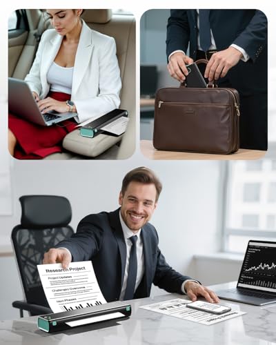 Phomemo M08F Impresora Térmica Portátil, Compatible con Papel Térmico A4, Impresoras de Viaje Móviles Inalámbricas para Automóviles y Oficinas