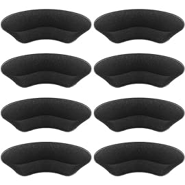 Heel Grips Liner, Cushions Heel Pads Insert Prevent Too Big, Slipping, Blisters, Filler for Loose Shoe Fit ((Black))