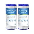 Waterdrop FXHSC Whole House Water Filter, Replacement for GE® FXHSC, GXWH40L, GXWH35F, American Plumber W50PEHD, W10-PR, Culligan® R50-BBSA, 5 Micron, 10" x 4.5", High Flow Sediment Filters, Pack of 2