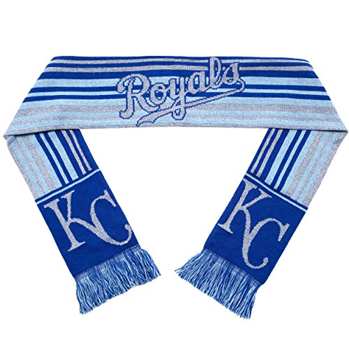FOCO MLB Kansas City Royals Glitter Stripe Knit Scarf