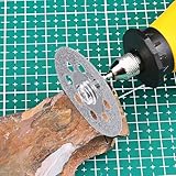 20Pcs Diamond Cutting Wheel Set, 22mm/545 Cut off Discs for Dremel Rotary Tool with 3mm Mandrels and 1 Screwdriver, Diamond Cutting Disc Glass Cutters Stone Metal Ceramics Gemstones - Image 5