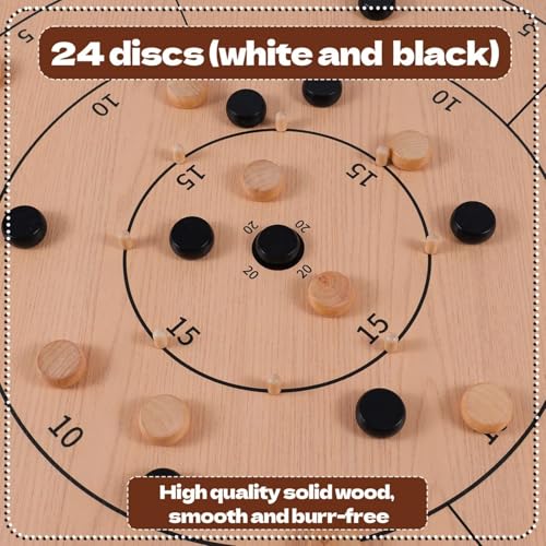 Crokinole juego de mesa clásico de 27 pulgadas miniatura 3