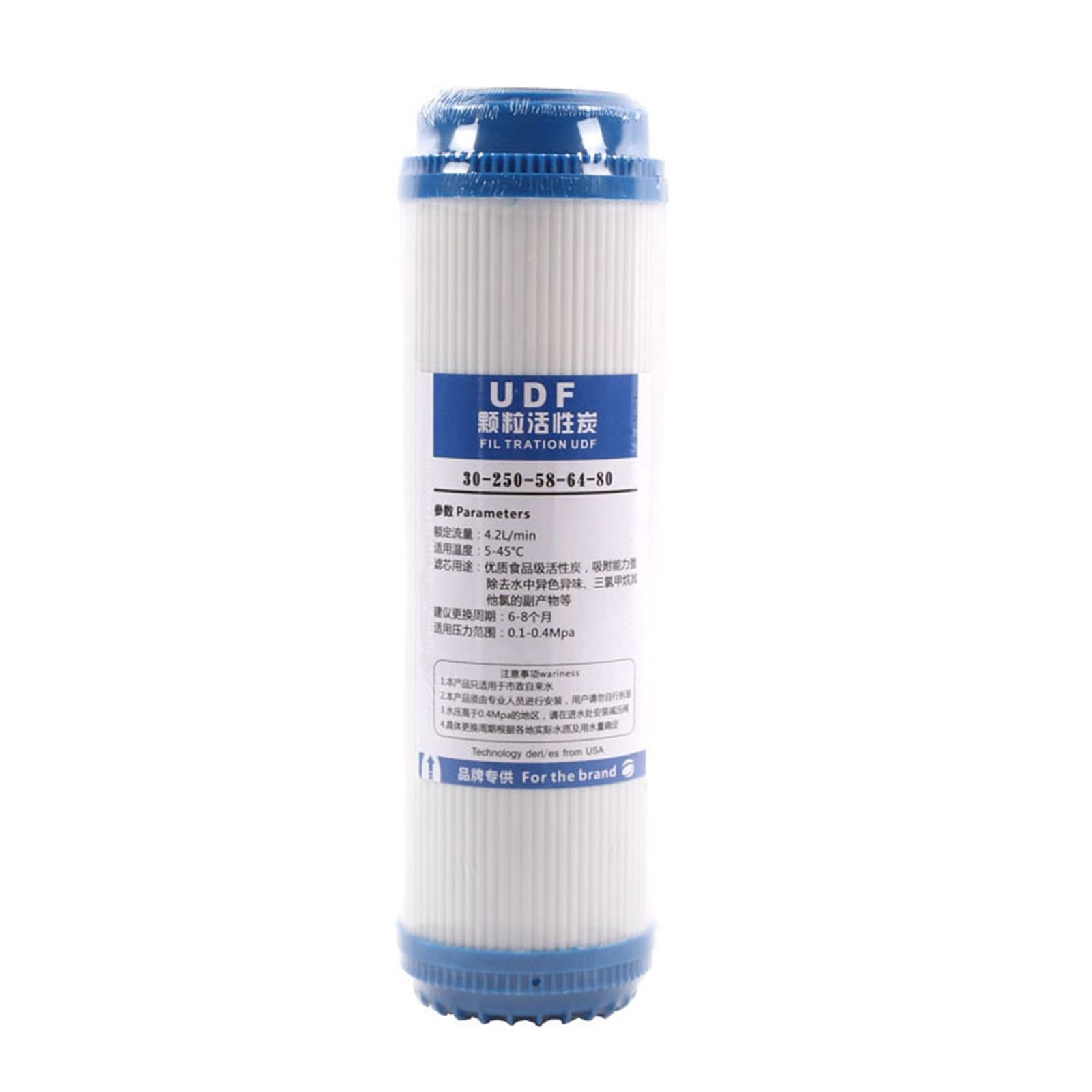 Water Filter Cartridge, 10inch Universal Carbon Cartridge CTO Water Filter Replacement Water Purifier Accessories(CTO PP UDF)