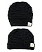C.C NYFASHION101 Kids Cute Warm and Comfy Children's Knit Ski Beanie Hat, Black