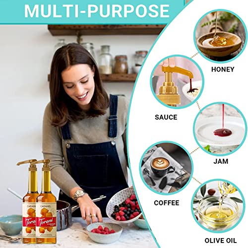 5 Pieces Coffee Syrup Pumps, Coffee Syrup Dispenser Pump, Compatible With Torani, Davinci, Jordans Skinny Syrups, Syrup Pump Replacement Fits 750Ml Bottles #TOP2