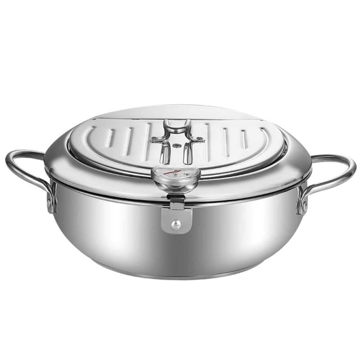 FONDOTIN Deep Fryer Pot Pot for Shrimp Deep Fryer with Oil Filtration Versatile Cooking for Home Office and Restaurants