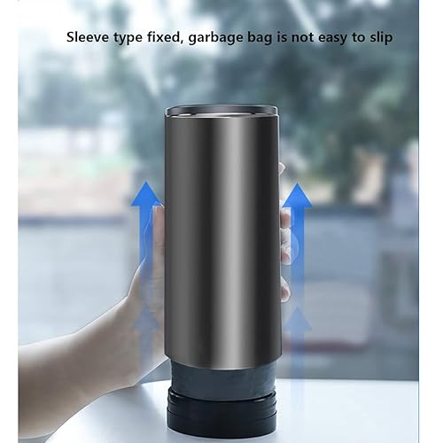 Miniatura 7 de ANYCAR Cubo de basura de aleación con tapa, doble presión, 10.1 fl oz, desmontable, a prueba de fugas