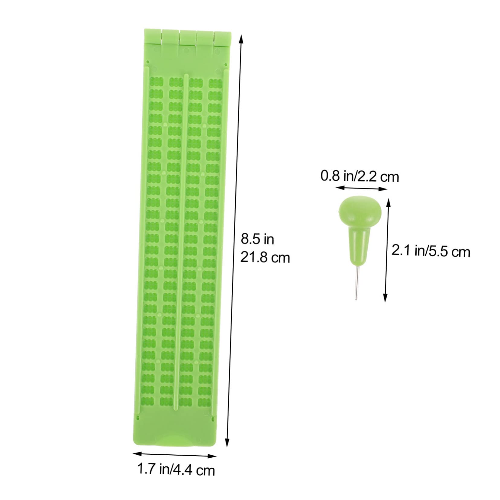 FRCOLOR Braille Writing Stylus Kit for Blind 4 Rows 28 Plastic Visually Impaired Products