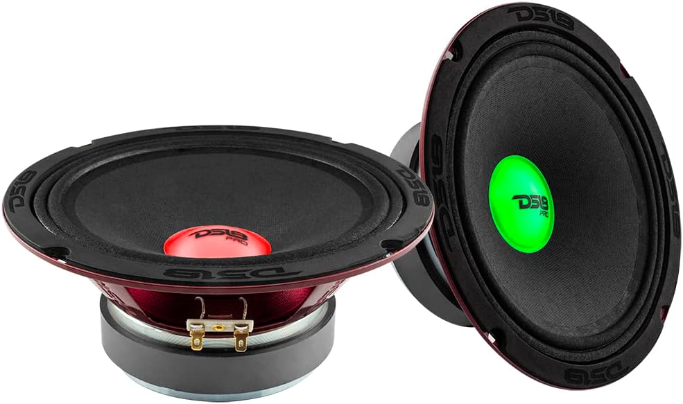 DS18 PRO-X8.4RGBCAP 8" Mid-Range Loudspeaker 550 Watts 4-Ohms Car Speaker with RGB Lights - Best Pro Audio Door Speakers for Car or Truck Stereo Sound System - 1 Speaker