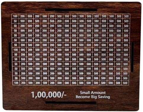 - Money Bank, Mini Wooden Piggy Bank for Kids & Adults, Carved Design Money Saver, Coin Savings Box with Numbers