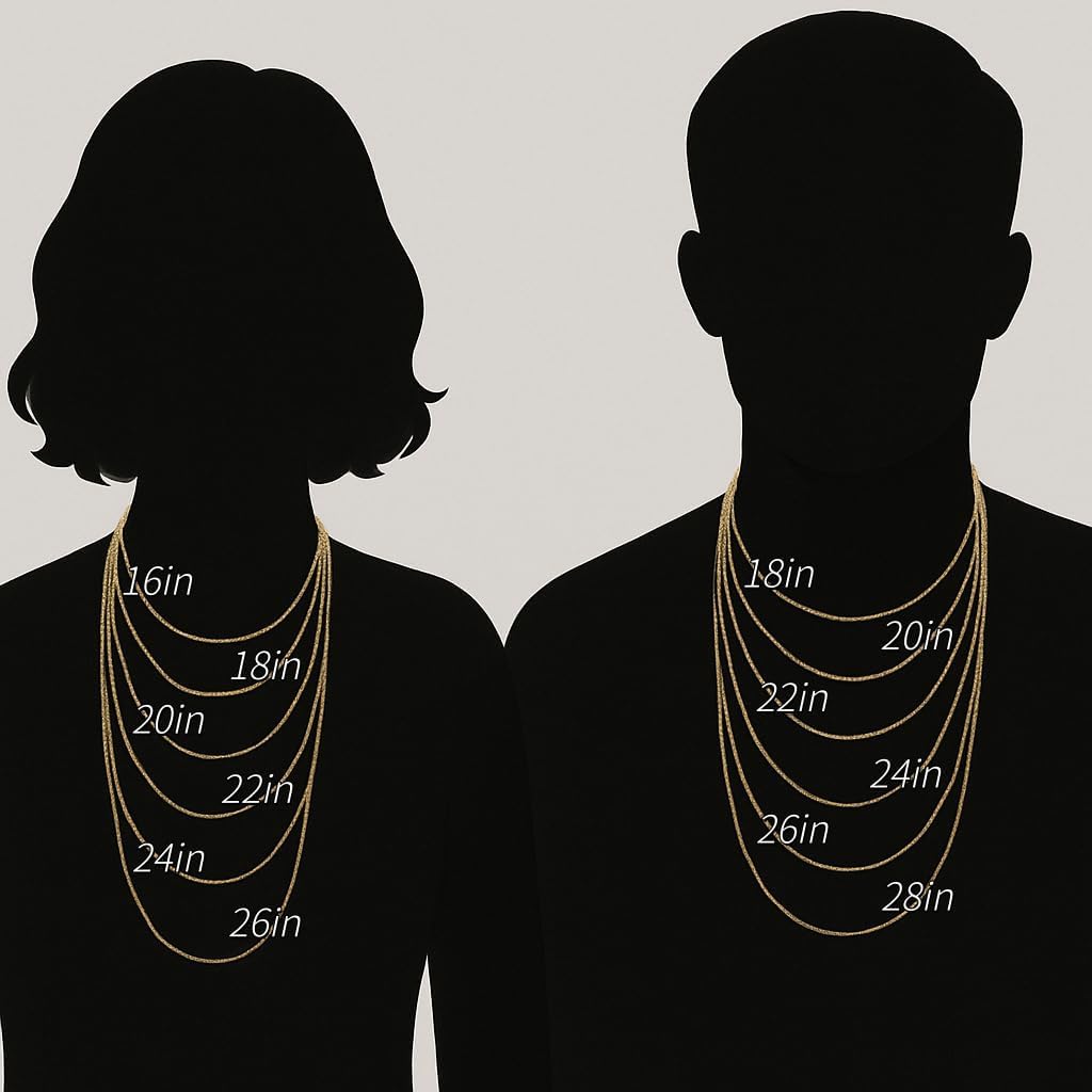 14K Solid Yellow/White Gold Box Chain 0.7-1.3mm Necklace with Spring Ring Clasp, 16-24 inch - Image 5