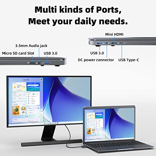 Sgin Laptop 12Gb Ram 512Gb Ssd, 15.6 Inch Windows 11 Laptops With Intel Celeron Quad-Core Processor(Up To 2.9 Ghz), Full Hd 1080P Screen, Mini Hdmi, 2.4/5.0G Wifi, Webcam, Bluetooth 4.2, Grey #TOP5