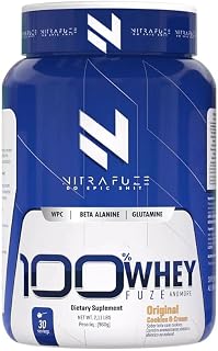 100% Whey Fuze - 960g Original Cookies e Cream - NitraFuze