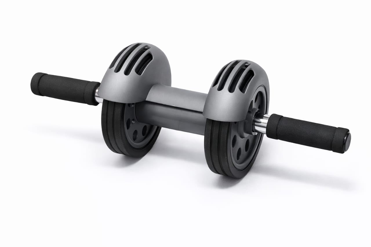 NLW Ab Roller Wheel with Spring-Assisted Return, Heavy-Duty Steel Core Shaft, Non-Slip Foam Handles, Extra Stability, Core Workout Equipment-image-41