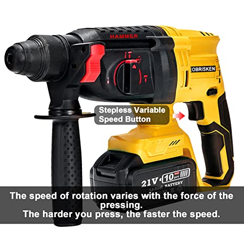 21V Cordless Rotary Hammer Drill 1-1/4 Inch Sds Electric Rotary Hammer For Demolition,Yellow #TOP4