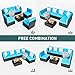 Pamapic 7 Pieces Outdoor Sectional Furniture，Wicker Patio sectional Furniture Sets，All-Weather Rattan Sectional Sofa Conversation Set with Coffee Table and Washable Couch Cushions Covers
