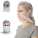 100 Pack Polypropylene Hooded Caps. White Non Woven Hoods with elastic closure. Disposable Bouffant Hoods. Unisex Hair Covers for food service, medical use. Breathable, Lightweight. One size.
