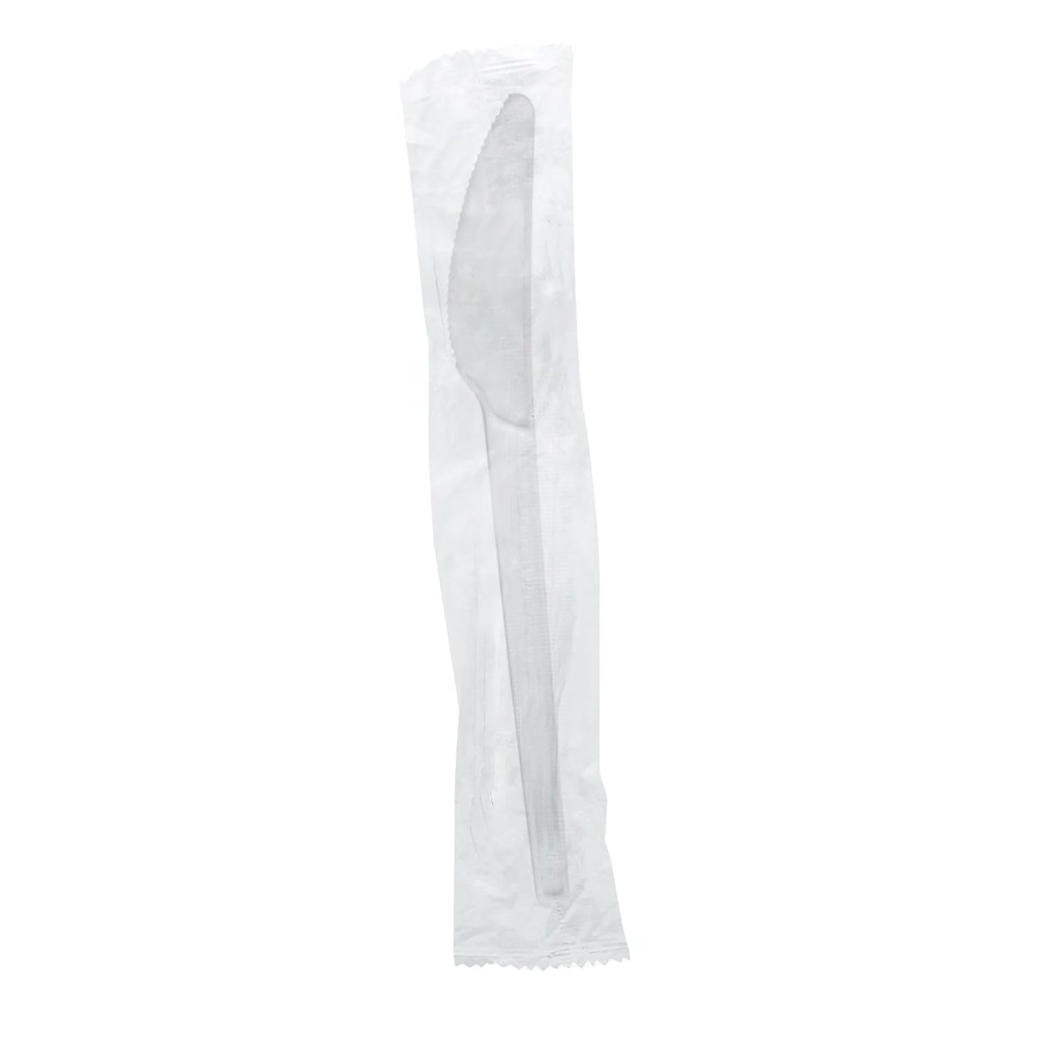 Vegware Compostable CPLA White Plastic Knife, Case of 1000, Individually Wrapped Disposable Knives, Renewable Material Made from Plants, Sturdy and Strong, Hot or Cold Applications