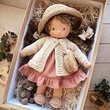 Bambola di pezza con scatola 11x2x5 Ragdoll con cappello, borsa, scarpe e altre decorazioni Simpatici giocattoli per bambole di pezza per neonati e bambini piccoli Ideale per Natale Compleanno, jour