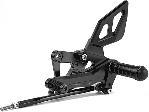 Miniatura 4 de Lorababer Juego de estriberas para motocicleta, reposapiés totalmente ajustables, juego trasero para Yamaha R25 R3 MT03 MT25 2014-2020 2015 2016