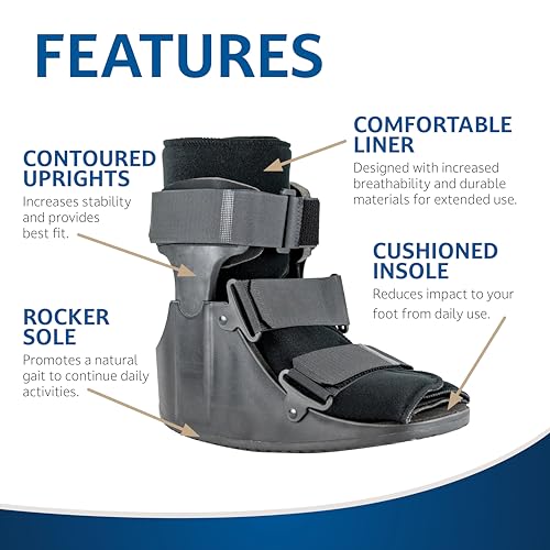 Image of United Ortho USA14015 Short Cam Walker Fracture Boot, Medium, Black