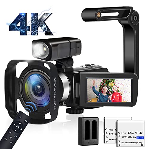 4K Camcorder 60FPS Video Camera 48MP WiFi Vlogging Camera for YouTube