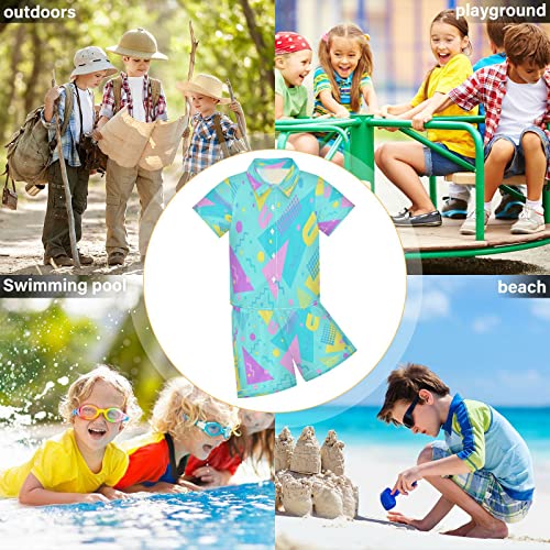 Image of Boccsty Red Strawberry Boy Summer Shorts Sets Hawaiian Toddler Boys T-Shirt & Pants 2 Pcs 3T-10T