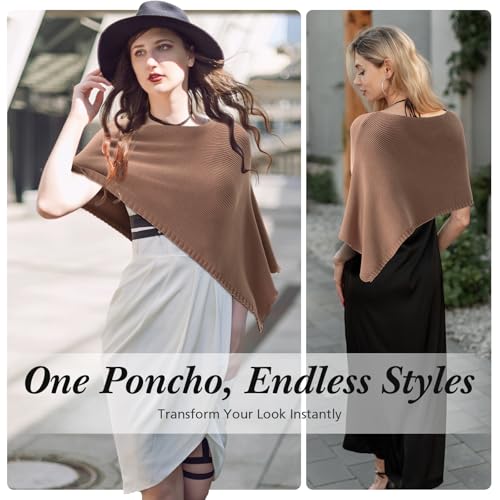 Women Fall Knitted Poncho Shrug Women Autumn Blouse Top Lightweight Sweater Poncho Bolero for Evening Dress Skirt4