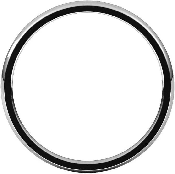 Sonia Jewels Solid 14k White Gold 2mm Comfort Fit Wedding Band Ring Classic Plain Traditional - Size 7.5 - Image 2