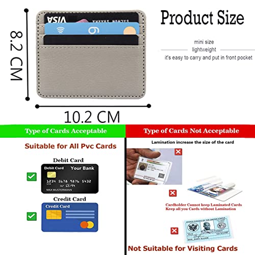 Image of Stealodeal Grey Slim Leather Debit /Credit with Cash Slots (Unisex) 4 Slots Card Holder