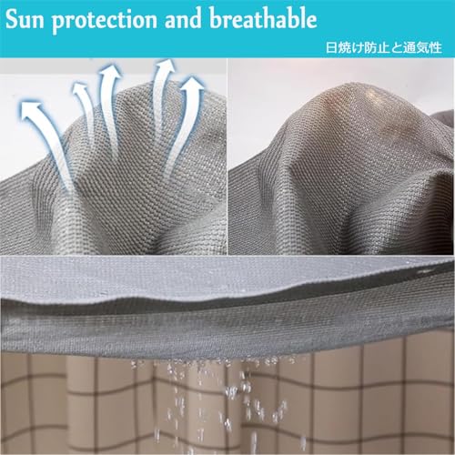 Voile d'ombrage rétractable extérieur 3x4 m résistant UV forme U - 6