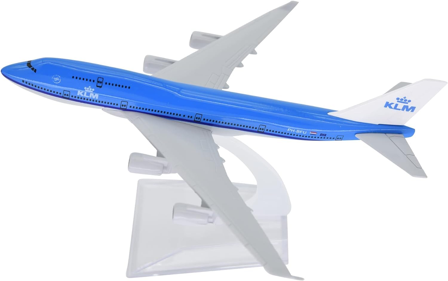 DBJETS KLM Boeing 747400 16cm Diecast Metal Aircraft Model with Acrylic Stand 4