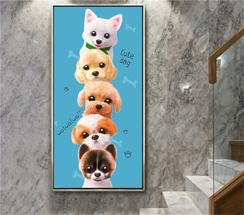 Peinture diamant adulte 5D kit complet loisirs créatifs chien 80x160