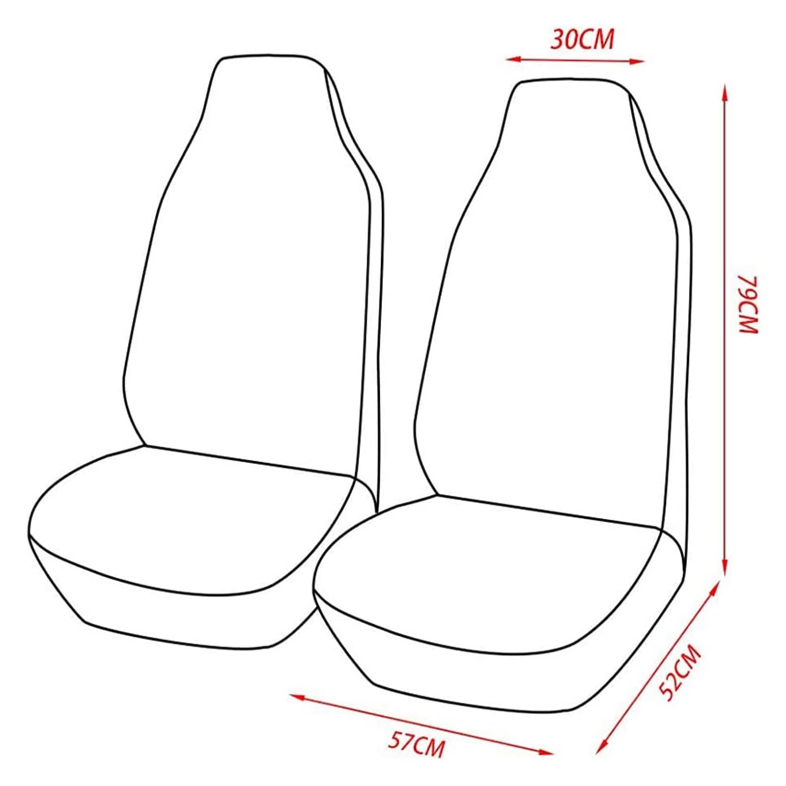 Stoelhoes Auto Voor Toyota Voor Aygo 2007 Sport Autostoelhoezen Eenvoudige Voorste Paar Universele Emmer Autostoelbeschermers Stoelhoezen Auto (Maat : Grey