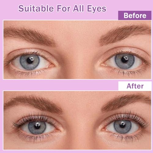 Image of MAYCREATE120Pcs Self Adhesive False Eyelash Clusters, No Glue Needed Wispy Natural Lash Extensions, Pre Cut Reusable Stick On Lashes for Beginners Sensitive Eyes Daily Makeup
