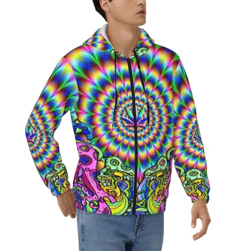 Sweatshirt homme manches longues chaud imprimé mandala abstrait EdWal