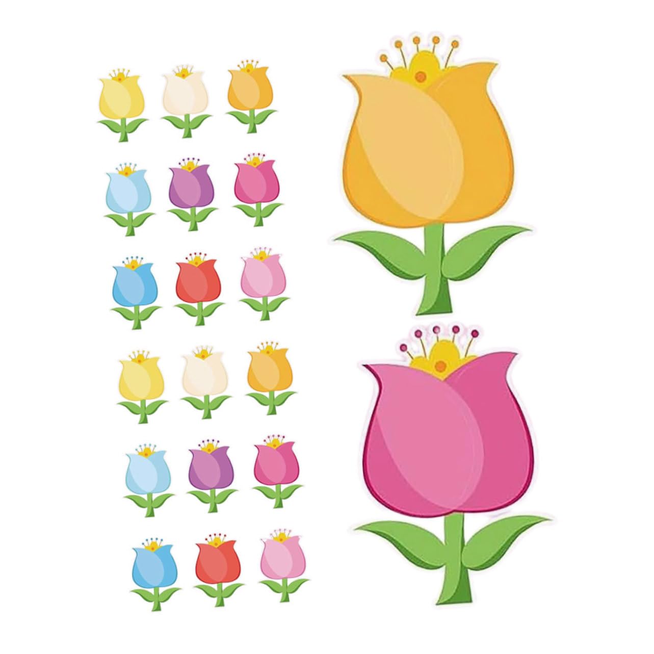 Recortes de flores SHINEOFI para solucionar la decoración rápida de aulas y vitrinas